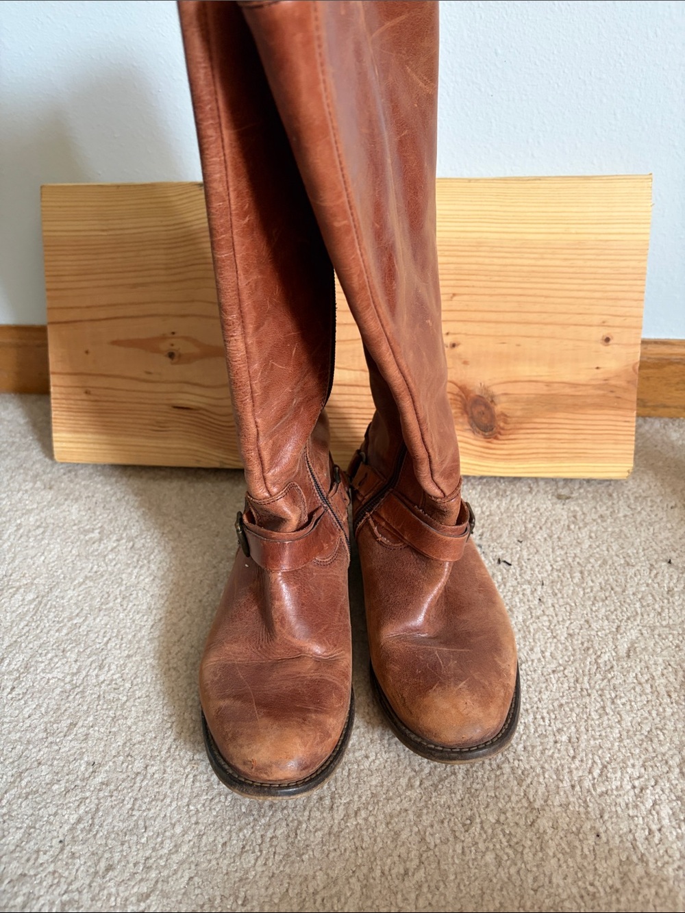 hinge Tall Riding Boots Brown - Picture 4 of 10